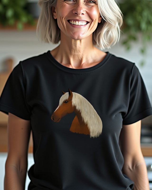 Pferdekopf - Geschenk für Reiterin und Pferdefreunde – T-Shirt