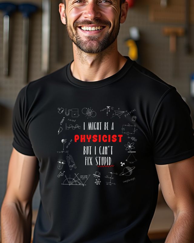 Physicist - Can’t Fix Stupid - Funny Science Gift – T-Shirt