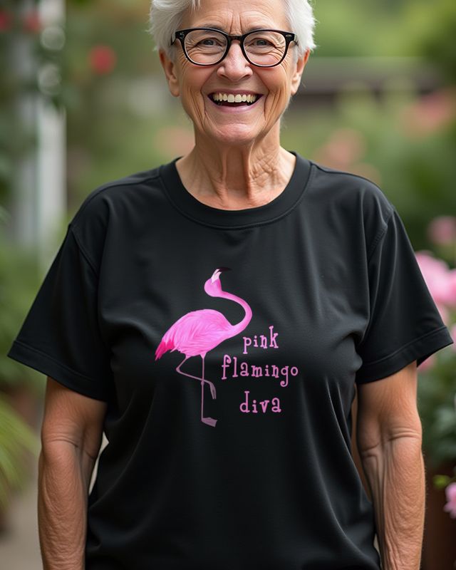 Flamingo Diva in Pink - Gift for Flamingo Lovers – T-Shirt