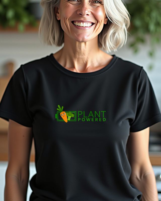 Plant Powered - Vegan Motiv für pflanzliche Power – T-Shirt