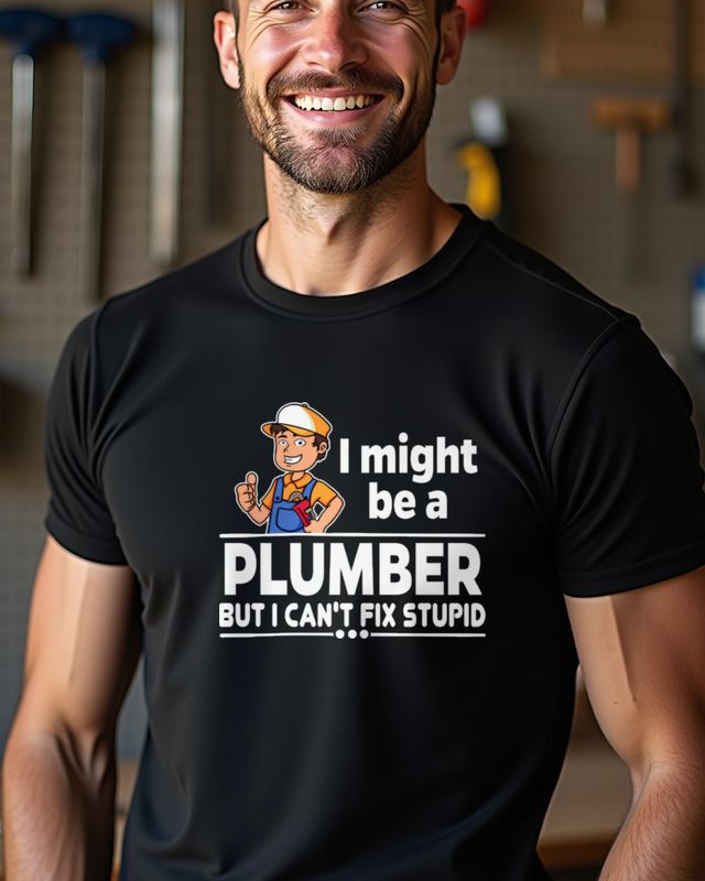 Plumber - Can’t Fix Stupid - Lustiges Klempner Shirt – T-Shirt