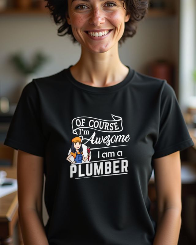 Plumber Iβm Awesome - Funny Female Plumber Shirt β T-Shirt