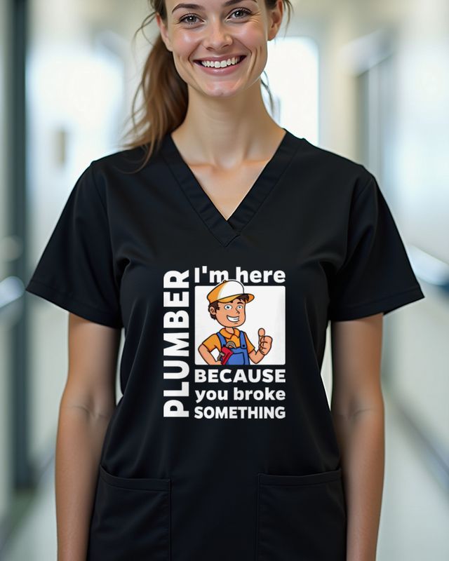 Plumber - I’m Here - Lustiges Klempner Shirt – T-Shirt