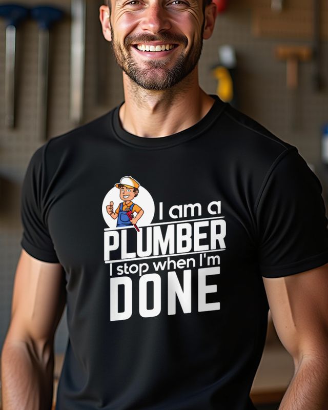 Plumber - I Stop When I’m Done - Klempner Geschenk – T-Shirt