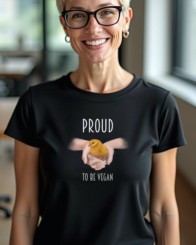 Proud to be Vegan Küken - Stolz Vegan Geschenk – T-Shirt