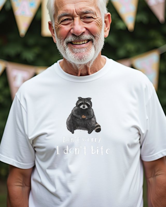 Raccoon Don’t Worry I Don’t Bite - Funny Animal Saying – T-Shirt