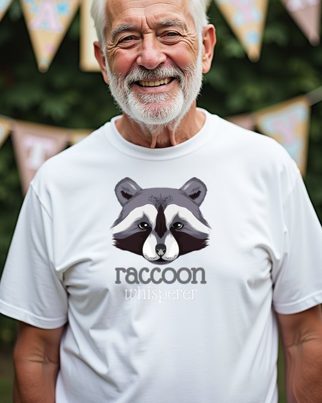 Raccoon Whisperer - Lustiges Waschbär Flüsterer Motiv – T-Shirt