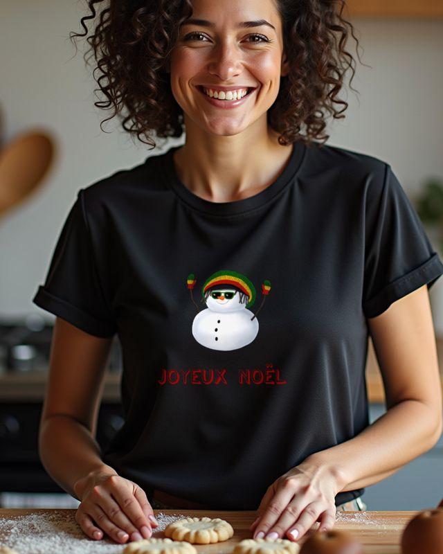 Rasta Schneemann Joyeux Noël - Reggae Weihnachtsshirt