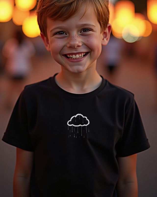 Regenwolke - Wolke mit Regen im Graffiti Pinsel Stil – T-Shirt