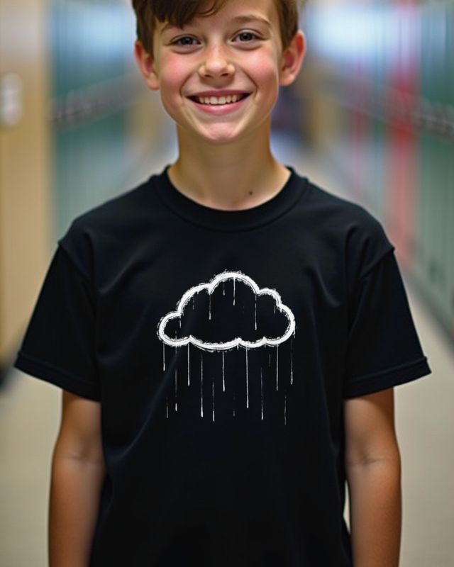 Regenwolke - Wolke mit Regen im Graffiti Pinsel Stil – T-Shirt