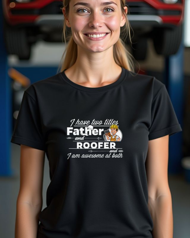 Roofer and Father - Fatherโs Day Gift for Roofer Dad โ T-Shirt