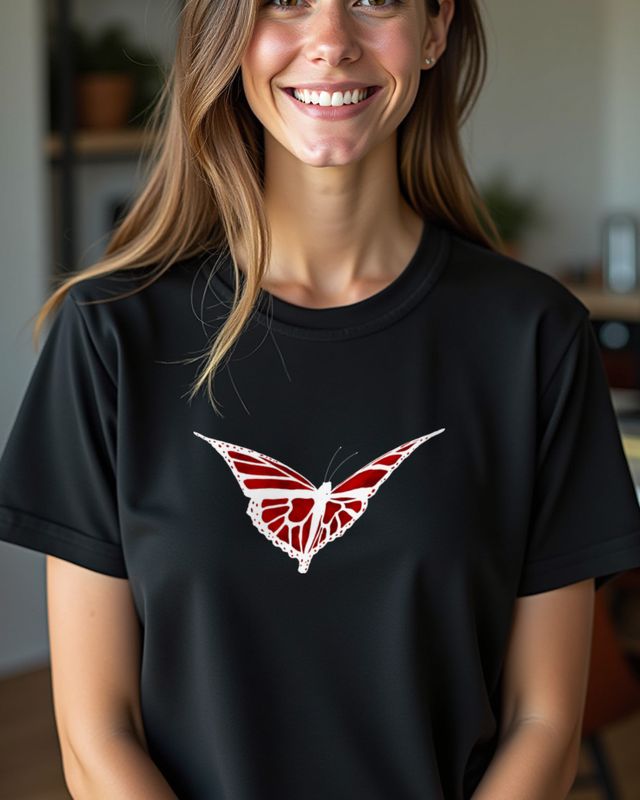 Roter Schmetterling - Schönes Falter Motiv für Frauen