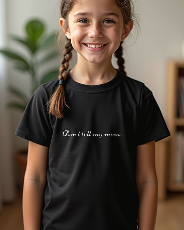 Don’t Tell My Mom - Funny Saying for Kids and Adults – T-Shirt