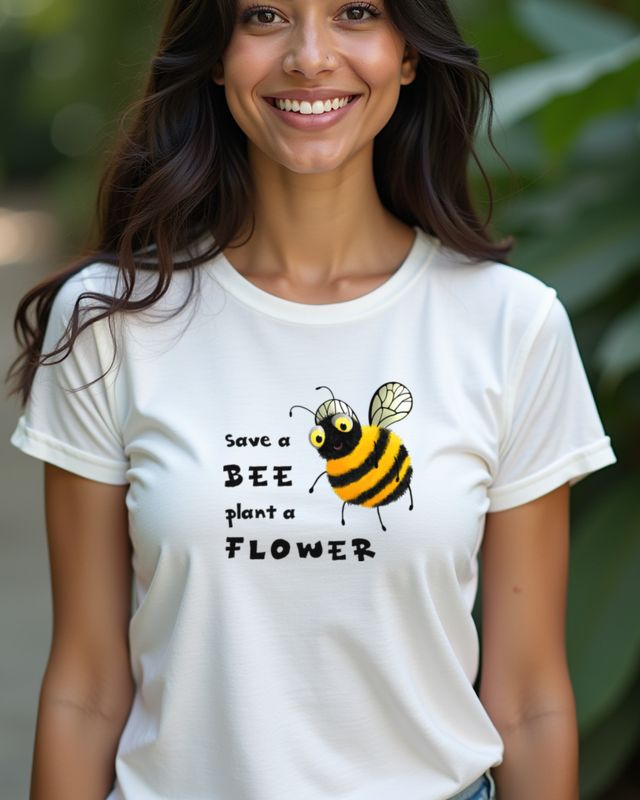 Save the Bees Plant a Flower - Bee Lover Garden Design β T-Shirt