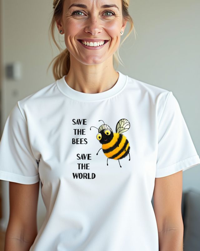Save the Bees Save the World - Bee Nature Lover Design – T-Shirt