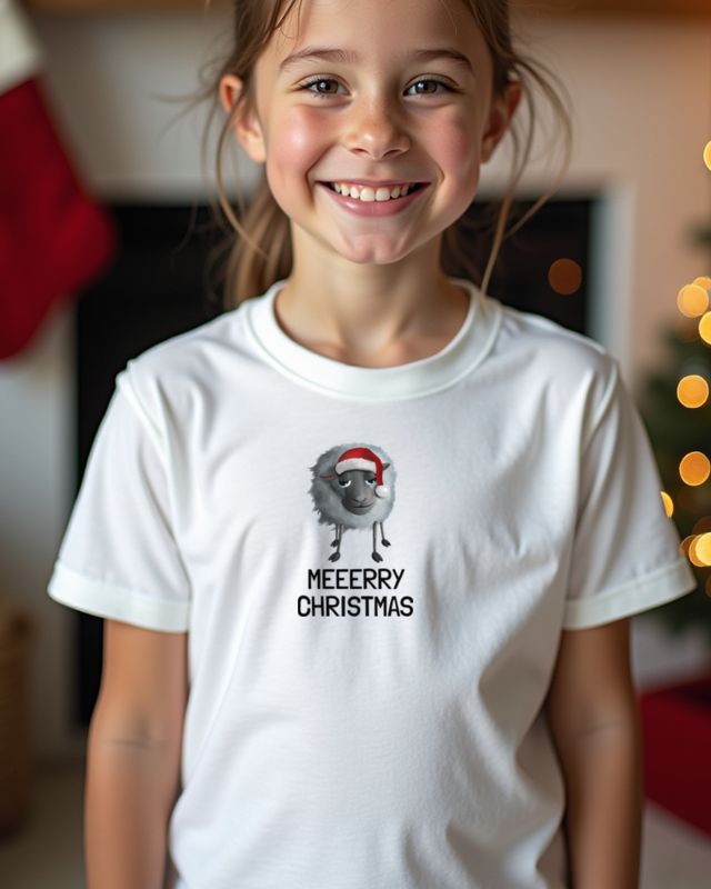 Schaf mit Weihnachtsmütze - Merry Christmas - Süß – T-Shirt