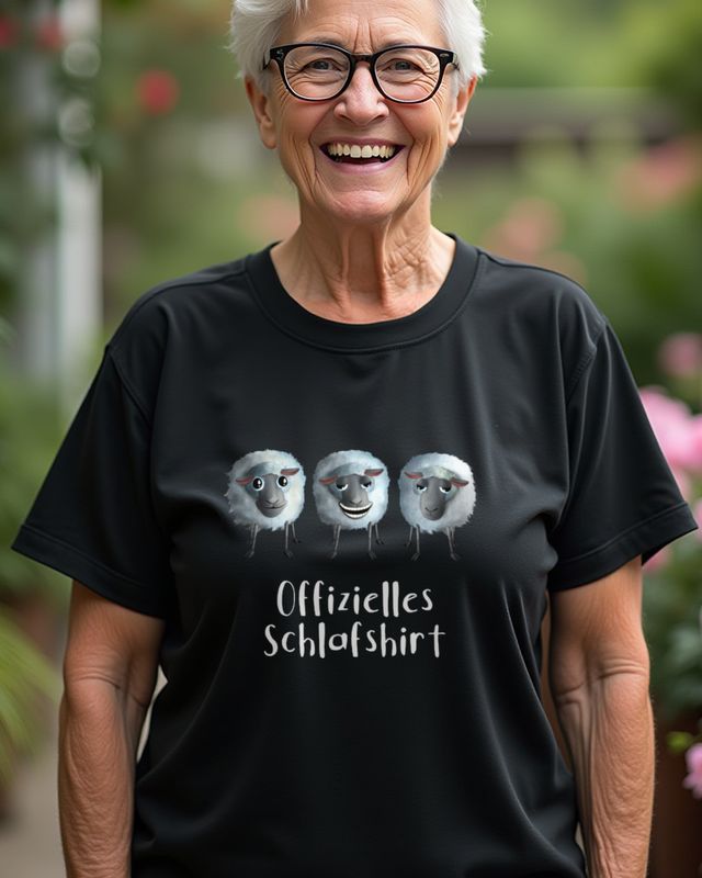 Schaf und Schlaf - Lustiges Schafmotiv für Langschläfer
