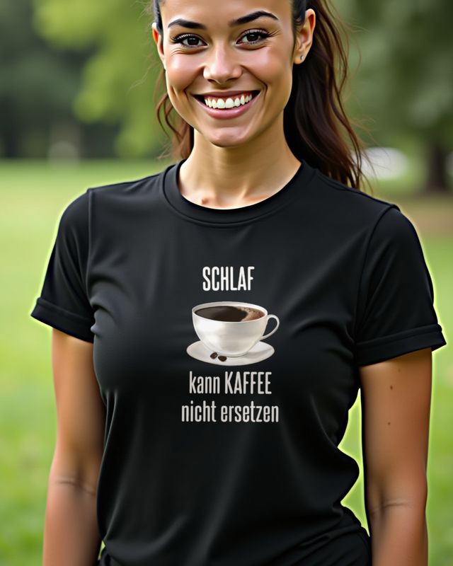 Schlaf kann Kaffee nicht ersetzen - Lustiger Kaffee Spruch