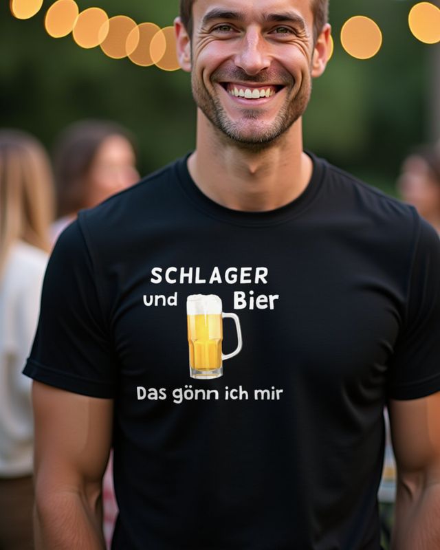 Schlager und Bier - German Party Music and Beer Tee – T-Shirt