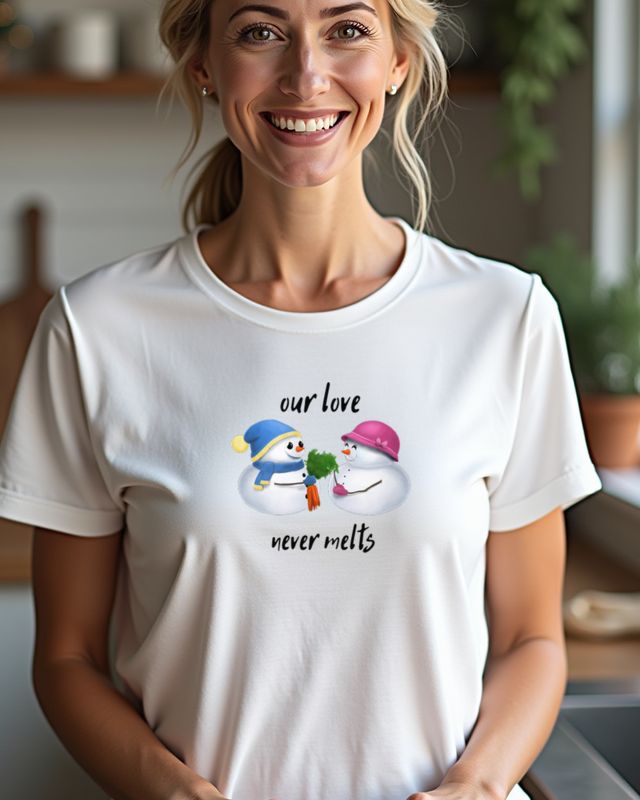 Snowman - Worth Melting For You - Romantic Winter – T-Shirt
