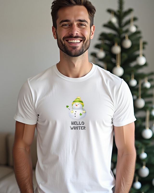 Snowman Christmas and Winter - Cozy Seasonal Design – T-Shirt