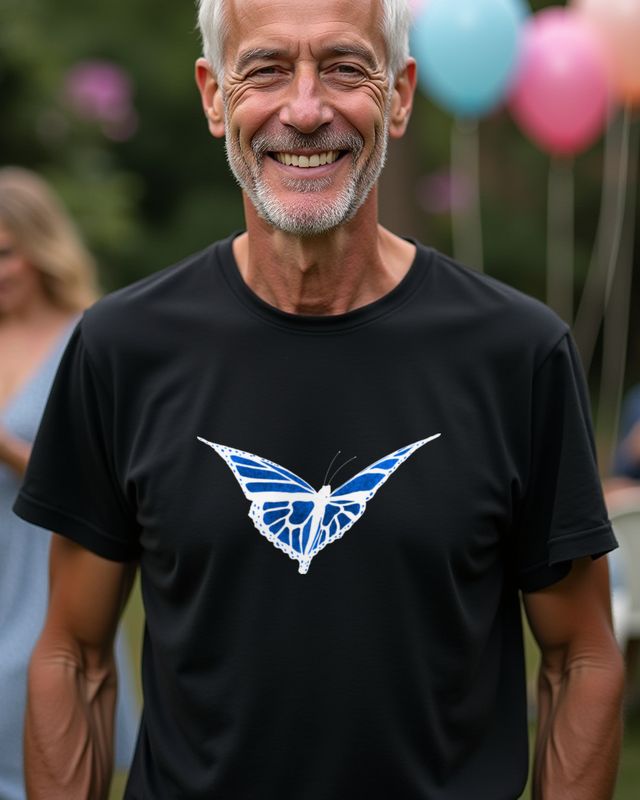 Schöner blauer Schmetterling - Natur Motiv für Frauen – T-Shirt