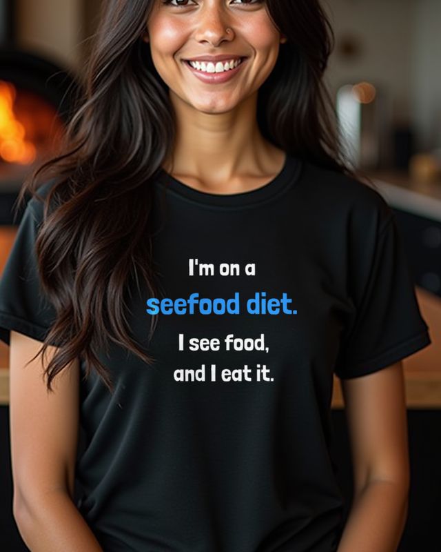 Seafood Diet - Lustiger Spruch für Genießer und Vielfraße – T-Shirt
