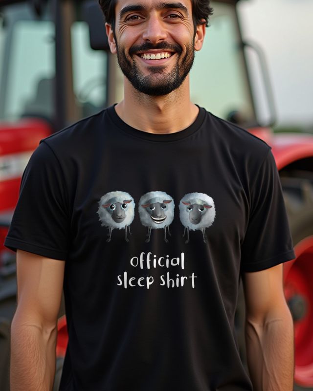Müdes Schaf - Lustiges Motiv für Langschläfer – T-Shirt