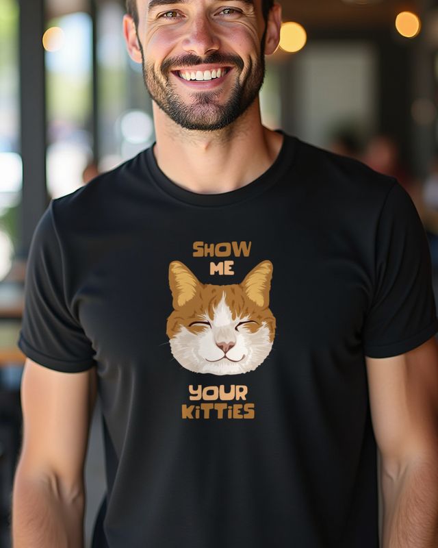 Show Me Your Kitties - Grinning Cat – T-Shirt