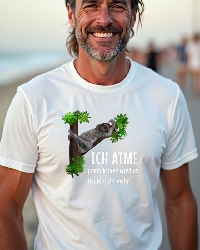 Sloth I Breathe That’s My Productivity - Funny German Gift – T-Shirt