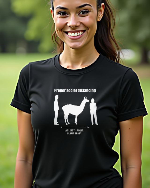 Social Distancing - 1 Llama Apart - Lustiges Lama Motiv