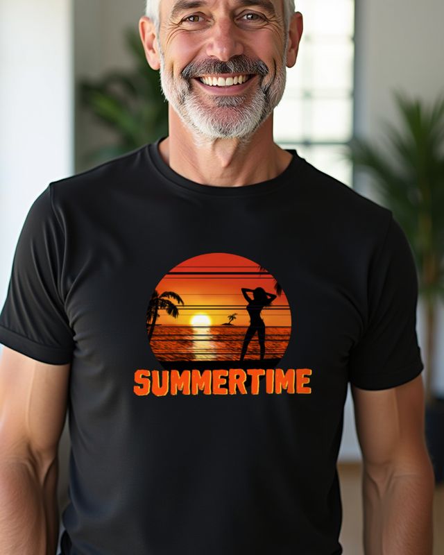 Summertime Sunset Girl - Ocean Vacation Beach Design