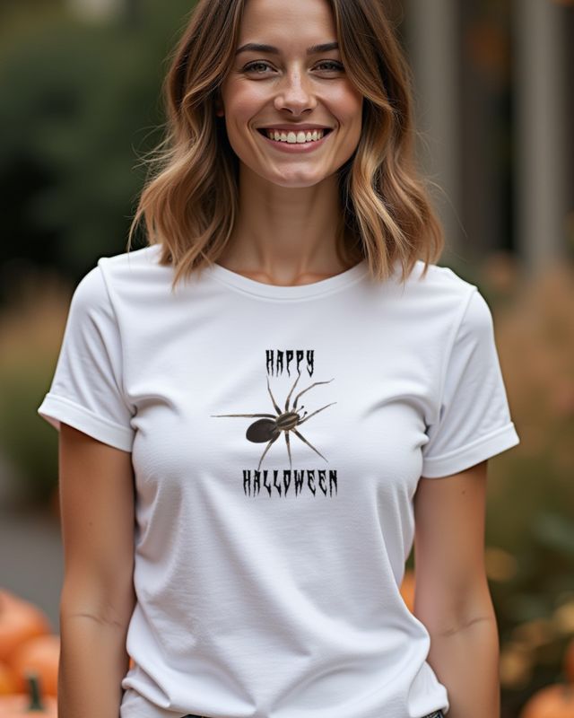 Spider Happy Halloween - Spooky Spider Design – T-Shirt