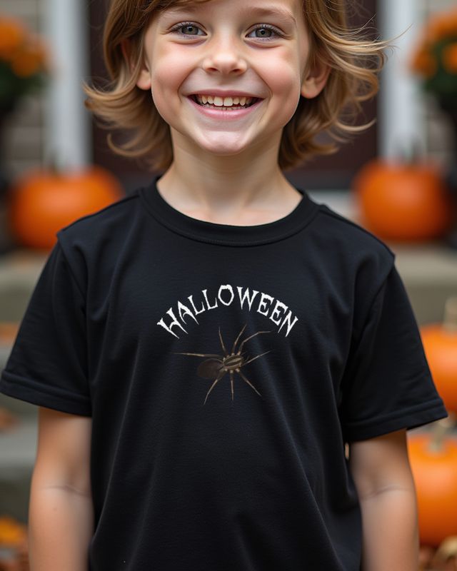 Spinne Happy Halloween - Halloween Shirt mit Spinne – T-Shirt