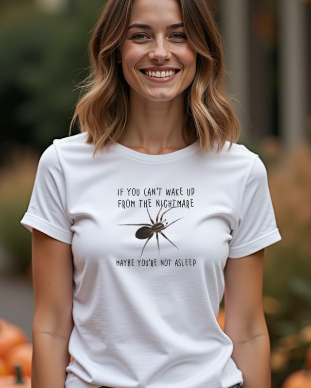 Spinne - Nightmare Asleep - Lustiges Grusel Motiv – T-Shirt