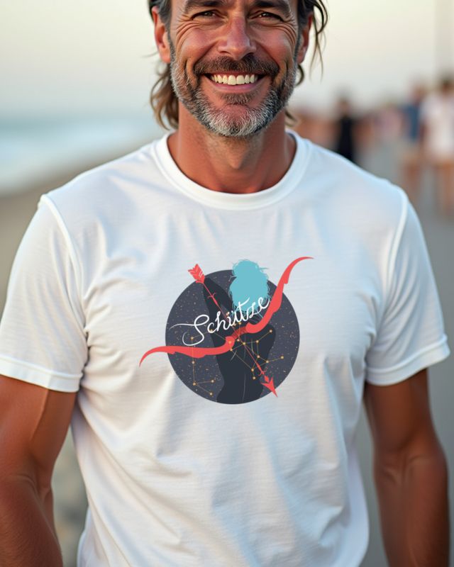 Schütze Sternzeichen Motiv - Lustige Horoskop Geschenkidee – T-Shirt