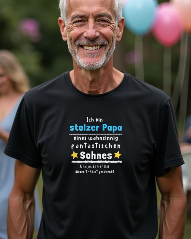 Stolzer Papa eines fantastischen Sohnes - Papa Geschenk – T-Shirt