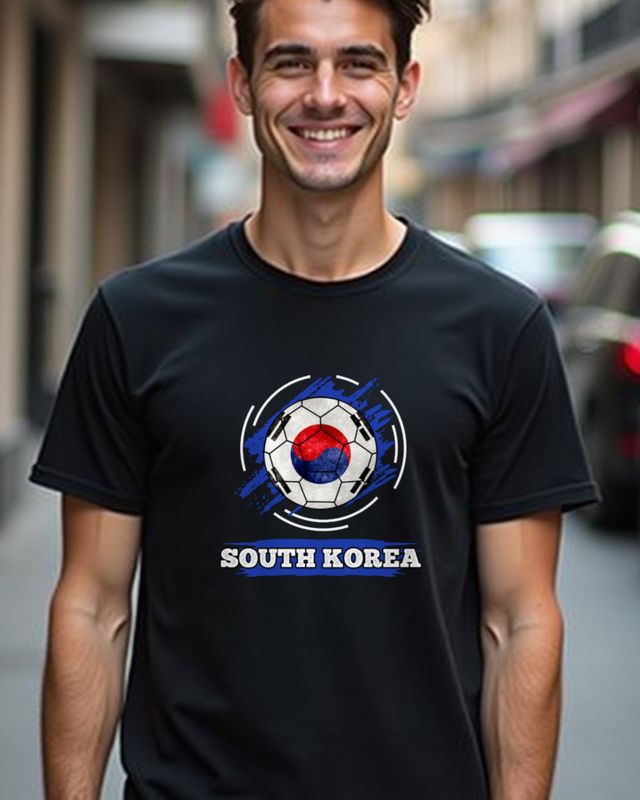 Südkoreanische Flagge - Stolzes Motiv für Südkorea-Fans – T-Shirt