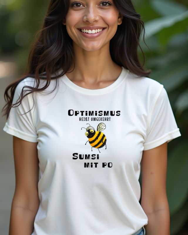 Süße Biene mit Po - Optimismus für Bienenfreunde – T-Shirt