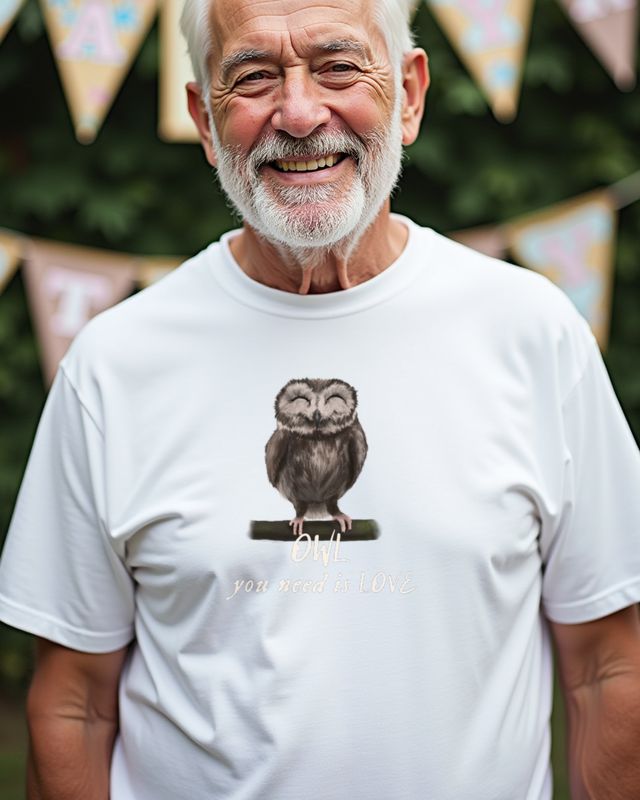 Süße Eule mit Liebesspruch - Niedliches Eulen Motiv – T-Shirt