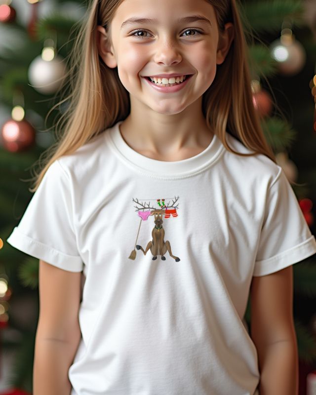 Cute Reindeer After Christmas - Funny Holiday Design – T-Shirt
