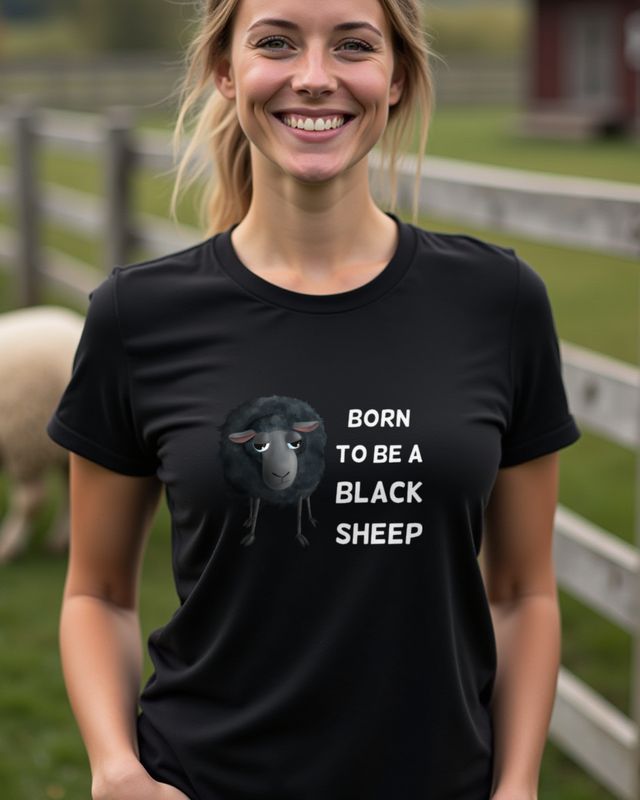 Sweet Sheep - Born to Be a Black Sheep - Funny Rebel β T-Shirt