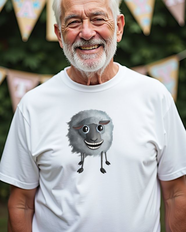 Verrückt lächelndes Schaf - Lustiges Schaf Motiv – T-Shirt