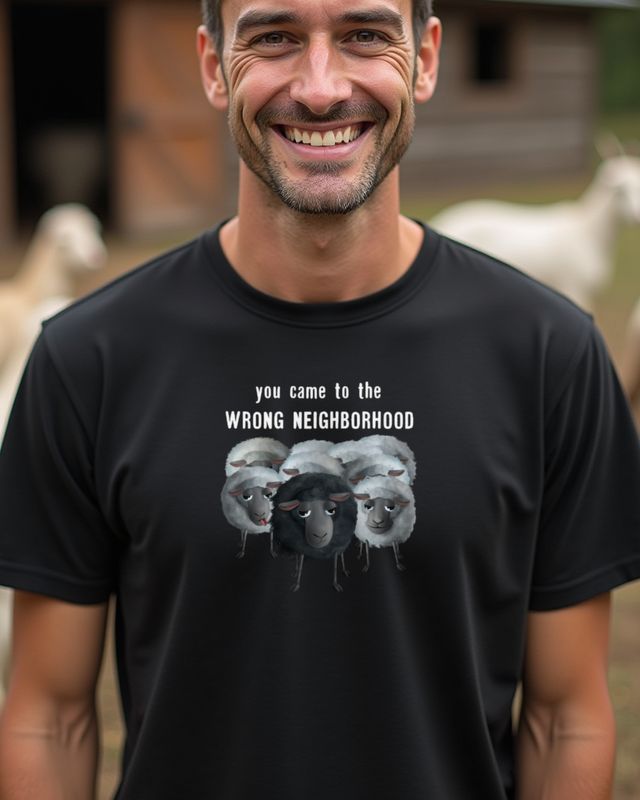 Sweet Sheep in the Wrong Neighborhood - Funny Sheep β T-Shirt