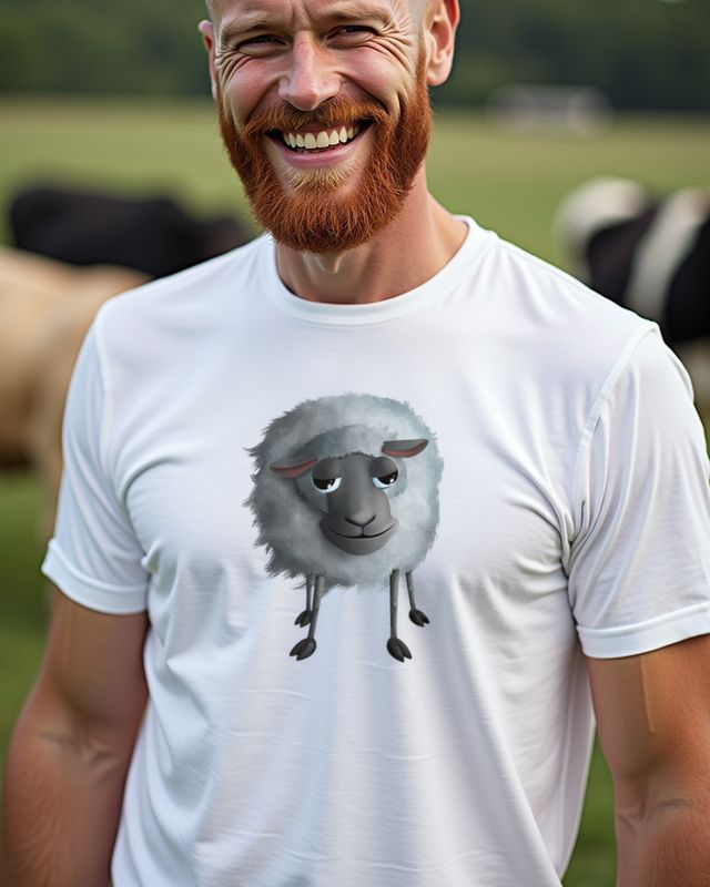 Süßes entspanntes Schaf - Lustiges Schaf Motiv – T-Shirt
