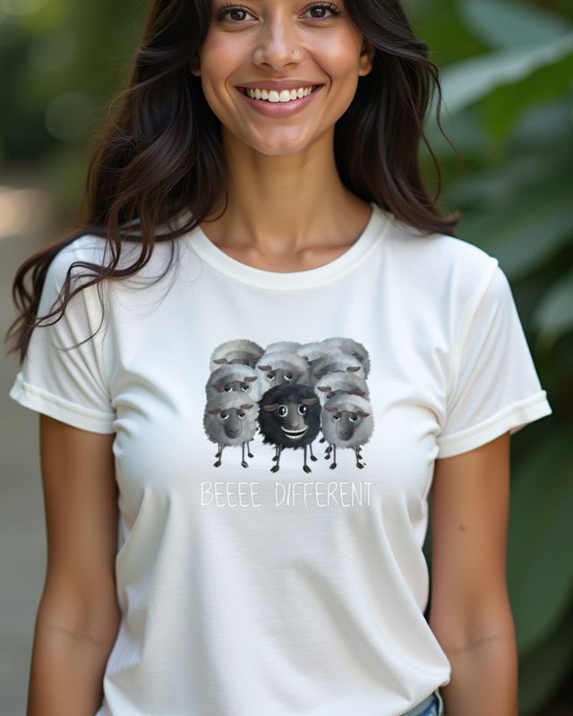 Süßes Schaf - Beeee Different - Lustiger Schaf Spruch – T-Shirt