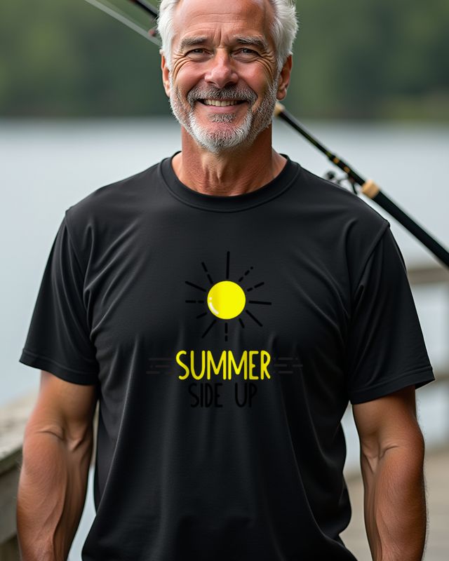 Summer Side Up - Lustiges Sommer Wortspiel Shirt – T-Shirt