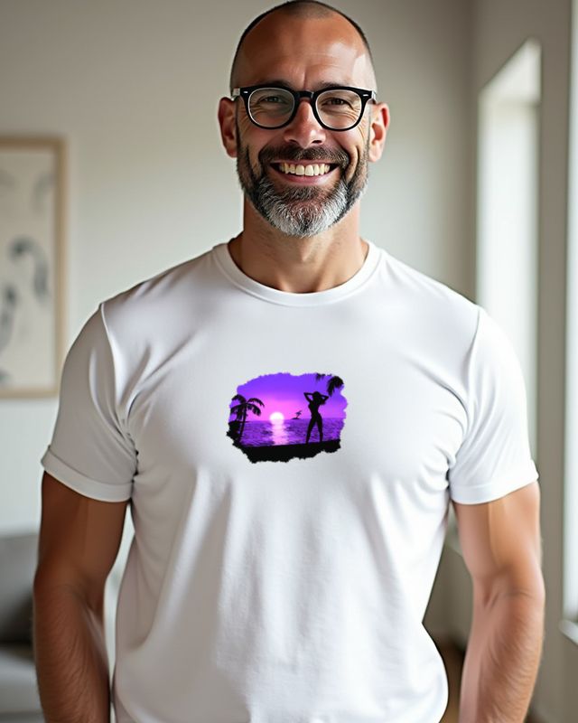 Sunset Girl in Violet - Purple Summer Vacation Design โ T-Shirt