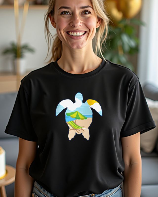 Summer Turtle - Relaxed Beach Vacation Design โ T-Shirt