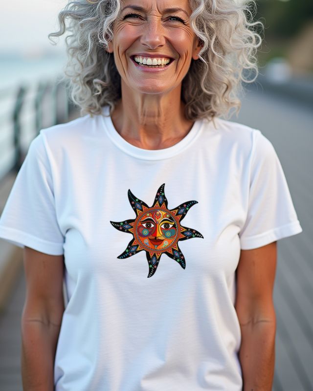 Sonnen Mandala - Boho Sonne Motiv für Mandala Fans – T-Shirt